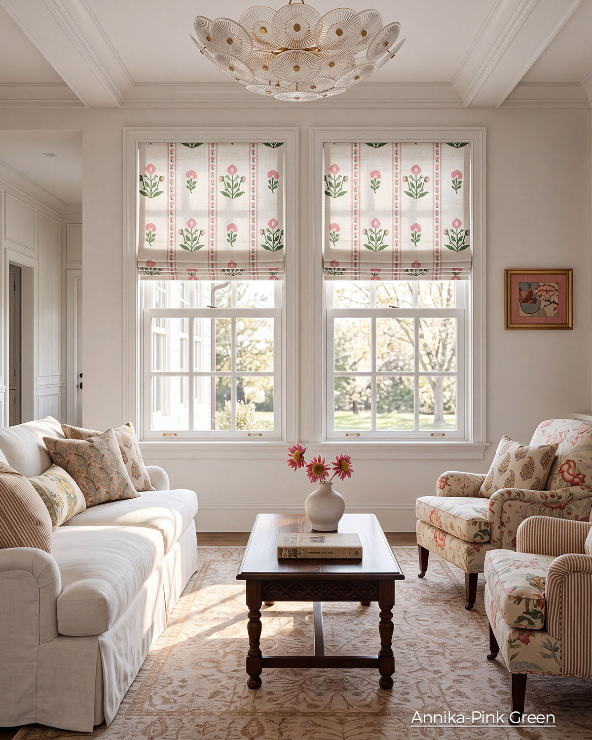 Annika Custom Motorized Roman Shades