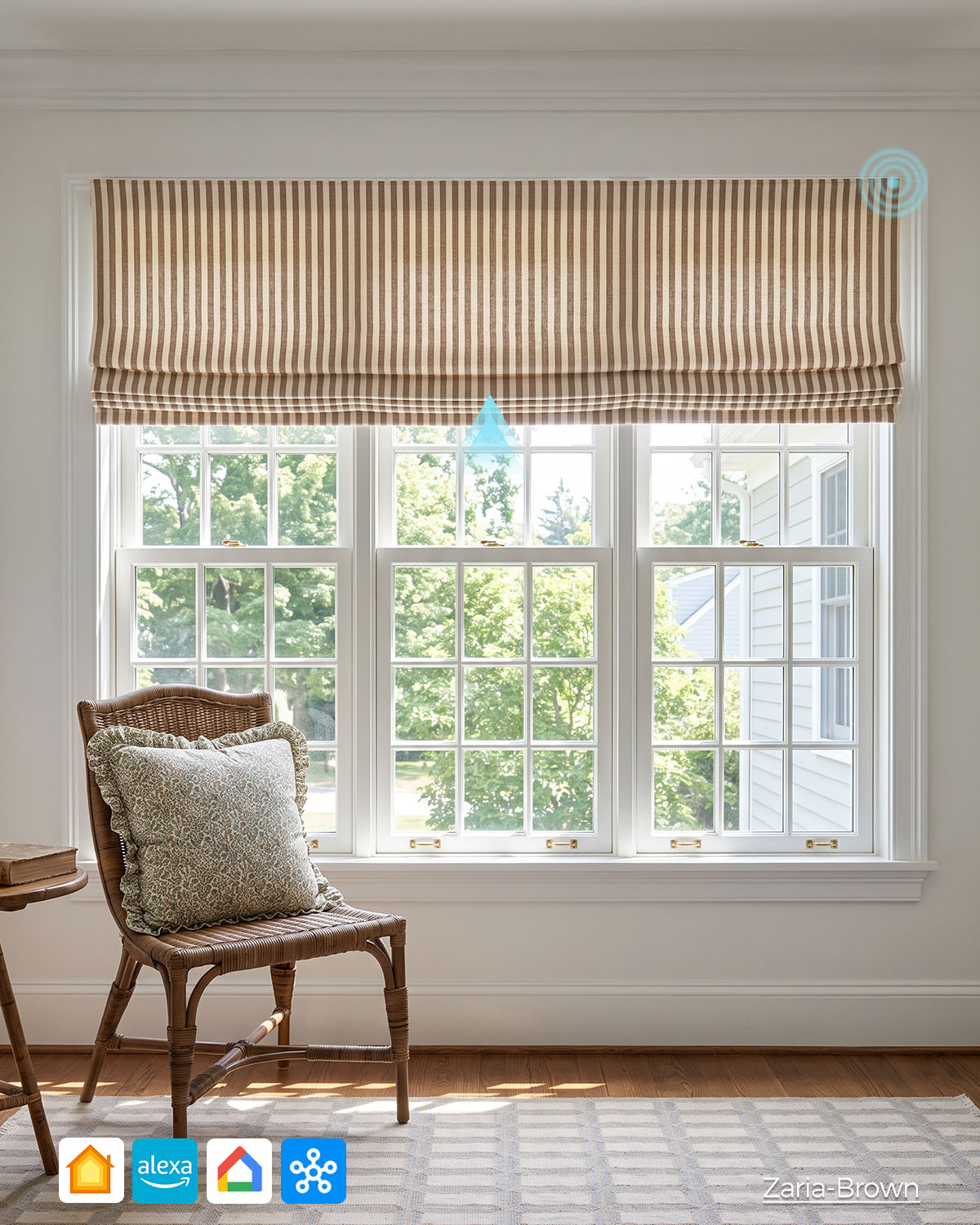 Zaria Custom Motorized Roman Shades