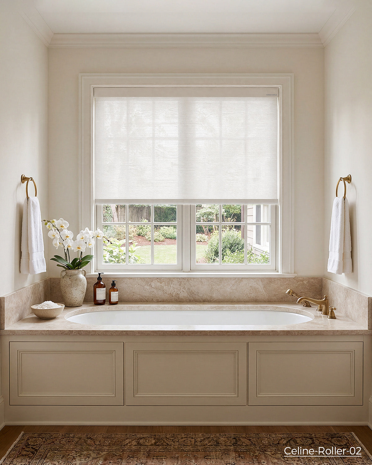 Celin Motorized Roller Shades Privacy Light Filtering