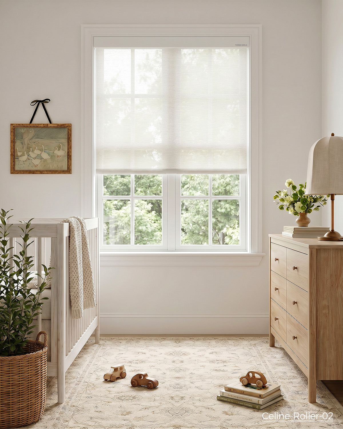 Celin Motorized Roller Shades Privacy Light Filtering