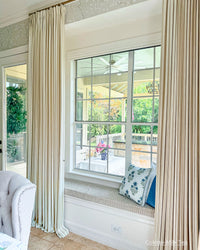 Colette Thermal Stripe Linen Curtains