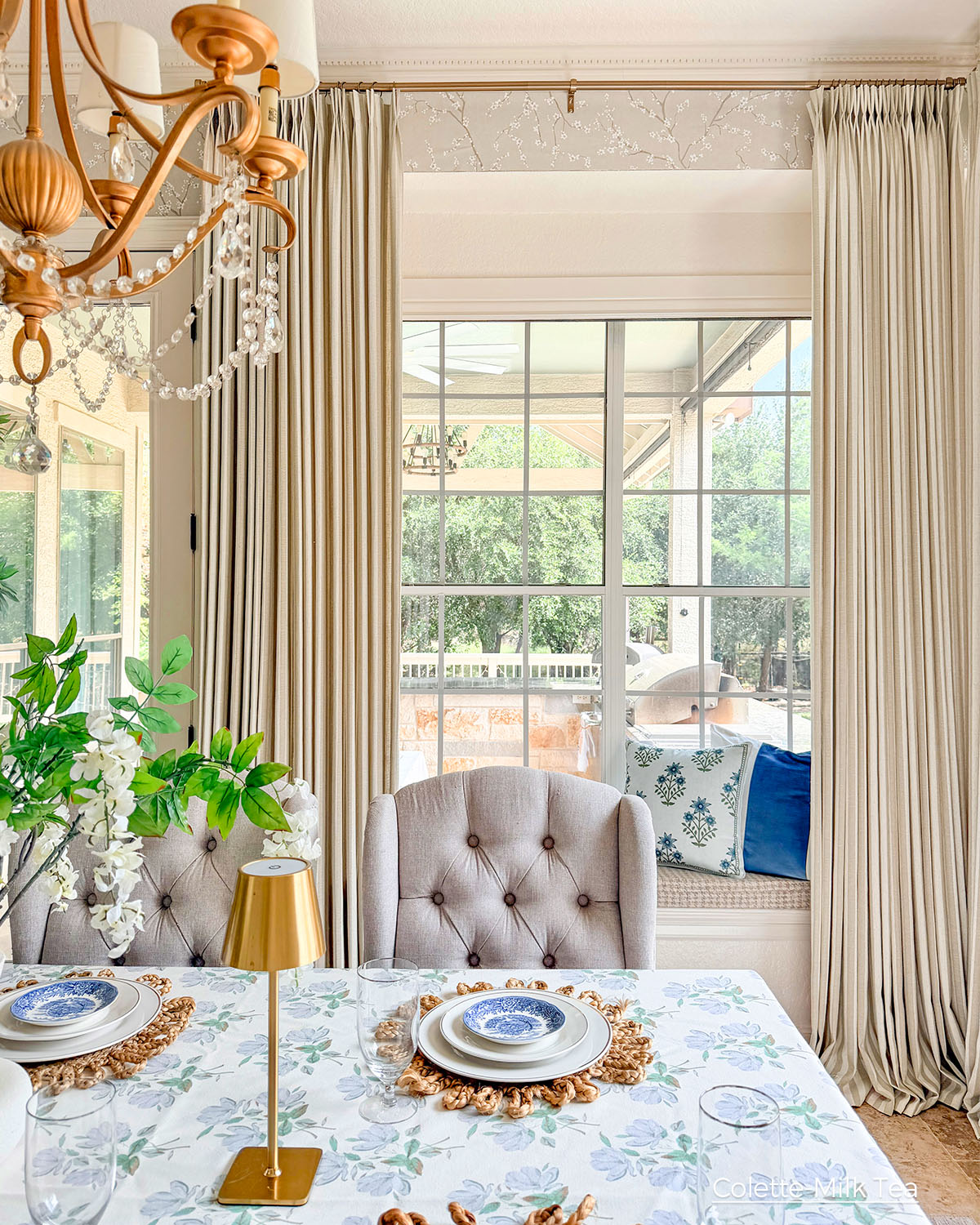 Colette Thermal Stripe Linen Curtains