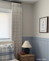 Brooke Plaid Linen Pinch Pleat Curtains