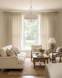 Coto Neutral Linen Blend Curtains – Pinch Pleat, Breathable & Light Filtering for Living & Dining Rooms