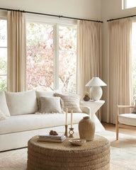 Timeless Densely Woven Linen Curtains – Pinch Pleat, Light-Filtering for Living/Bedroom ( Jessa )