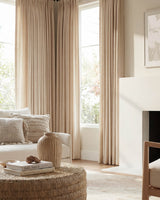 Timeless Densely Woven Linen Curtains – Pinch Pleat, Light-Filtering for Living/Bedroom ( Jessa )