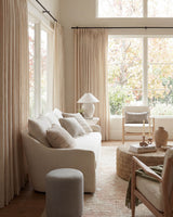 Timeless Densely Woven Linen Curtains – Pinch Pleat, Light-Filtering for Living/Bedroom ( Jessa )