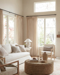 Timeless Densely Woven Linen Curtains – Pinch Pleat, Light-Filtering for Living/Bedroom ( Jessa )