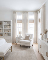 Lucy Neutral Linen Blend Curtains – Light Filtering Pinch Pleat Drapes,  for Living Room & Bedroom