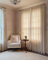 Premium Herringbone Linen Curtains – Pinch Pleated, Light-Filtering Drapes for Living Room & Bedroom（Luma）