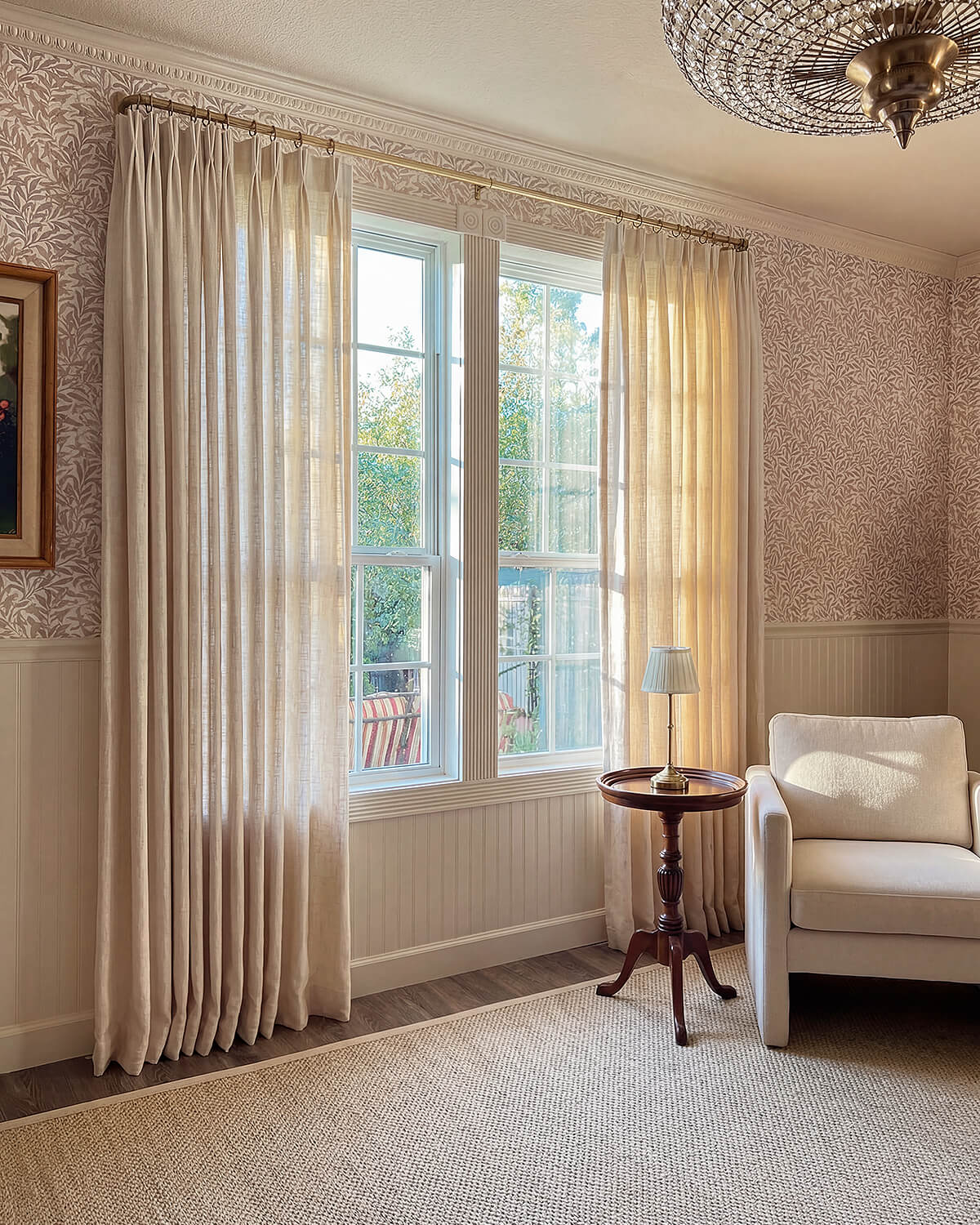 Premium Herringbone Linen Curtains – Pinch Pleated, Light-Filtering Drapes for Living Room & Bedroom（Luma）