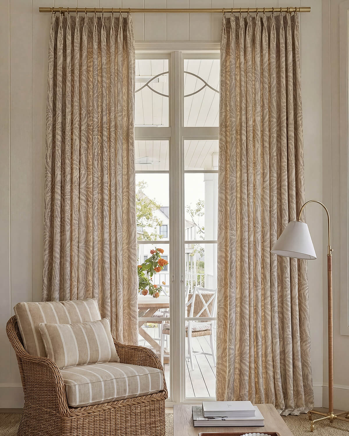 Room Darkening & Thermal Curtains | Elegant Woven Leaf Pattern, Thermal Insulated for a Serene Bedroom Oasis (Mila)