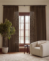 Warm Brown Linen Curtains – Pinch Pleated, Blackout & Elegant Drapes for Living Room & Dining Room (Zen)