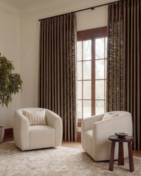 Warm Brown Linen Curtains – Pinch Pleated, Blackout & Elegant Drapes for Living Room & Dining Room (Zen)
