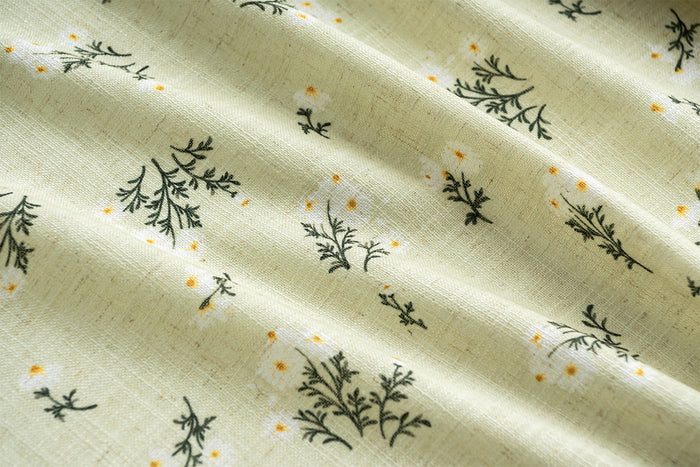 Natural Linen Texture & Delicate Botanical Details