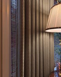 85% Blackout Pinch Pleated Curtains | Modern Pixelated Check Design, Noise Cancelling for Bedrooms & Media Rooms (Frankie)
