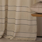 Ivy Woven Fringe Pattern Pinch Pleated Curtains