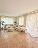 Textured Linen Blend Curtains – Pinch Pleated, Semi Sheer & Elegant Drapes for Living Room & Dining Room (Liz)