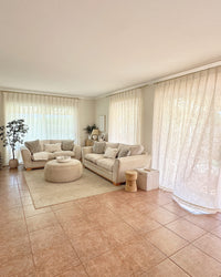 Textured Linen Blend Curtains – Pinch Pleated, Semi Sheer & Elegant Drapes for Living Room & Dining Room (Liz)