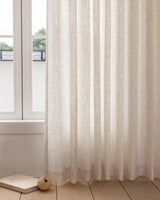 Textured Linen Blend Curtains – Pinch Pleated, Semi Sheer & Elegant Drapes for Living Room & Dining Room (Liz)