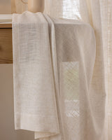 Textured Linen Blend Curtains – Pinch Pleated, Semi Sheer & Elegant Drapes for Living Room & Dining Room (Liz)