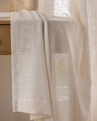 Textured Linen Blend Curtains – Pinch Pleated, Semi Sheer & Elegant Drapes for Living Room & Dining Room (Liz)