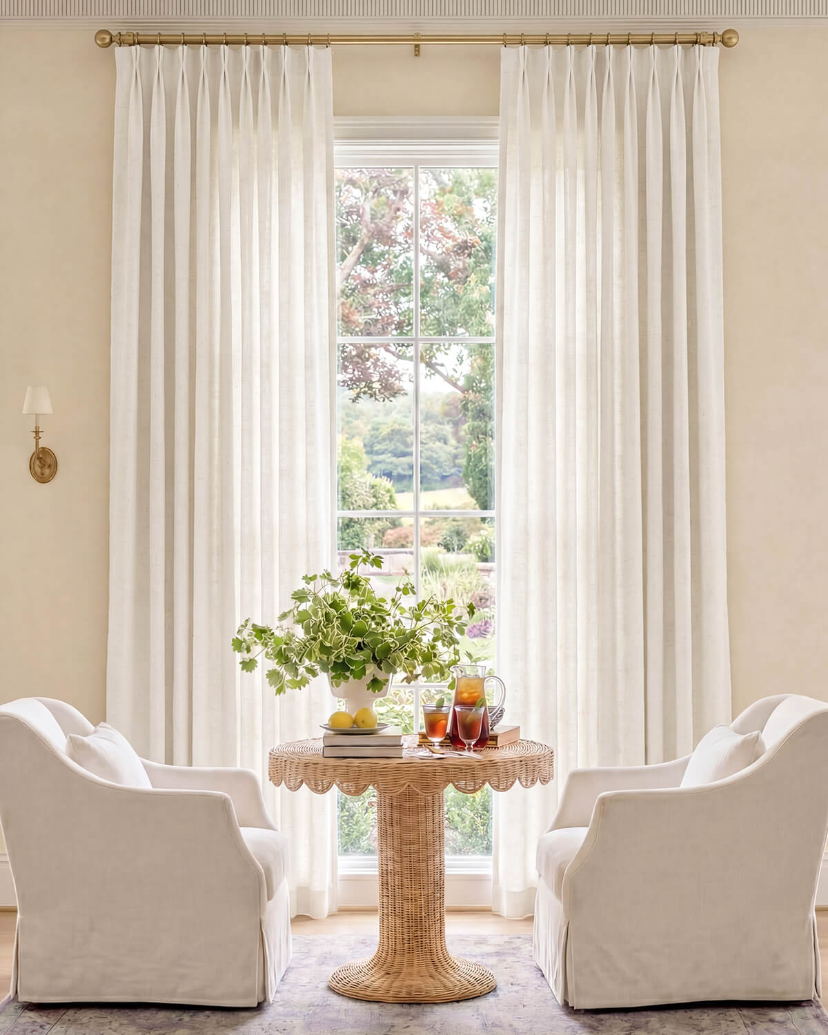 43 Color Natural Linen Blend Curtains – Blackout & Thermal Insulated Drapes for Living Room & Dining Room (Zen)