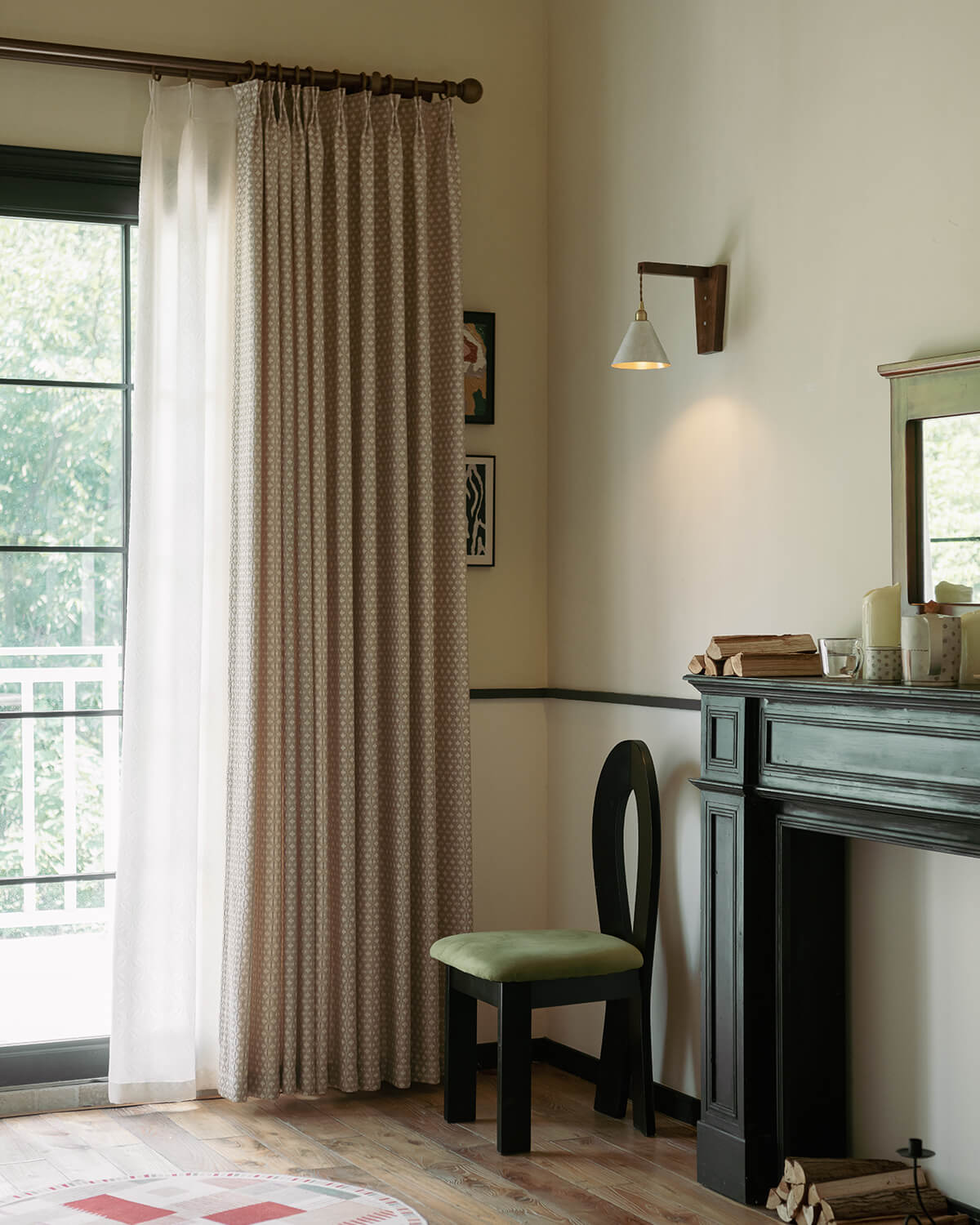 Sloan Jacquard Pinch Pleated Custom Curtain