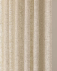 Neutral Linen Blend Curtains – Pinch Pleated, Light Filtering & Elegant Drapes for Living Room & Dining Room (Zen)