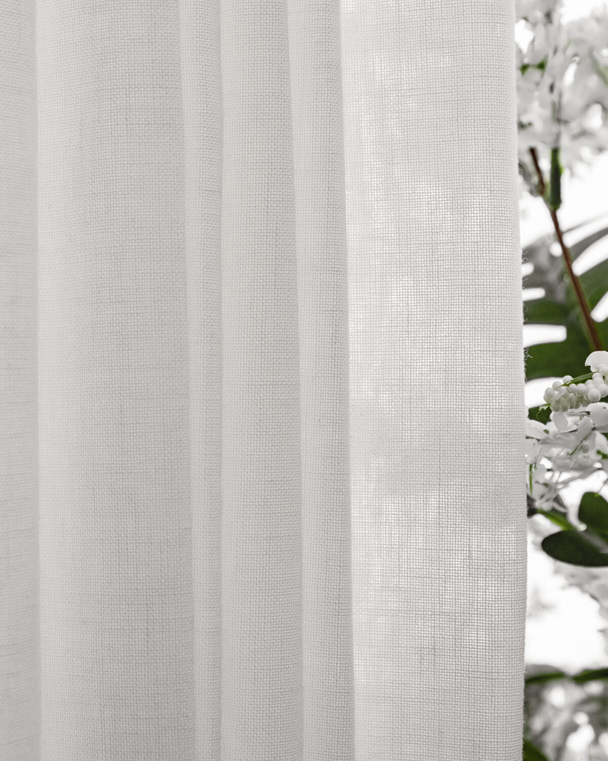 Patti Cotton Blend Fine Slub Sheer Curtains