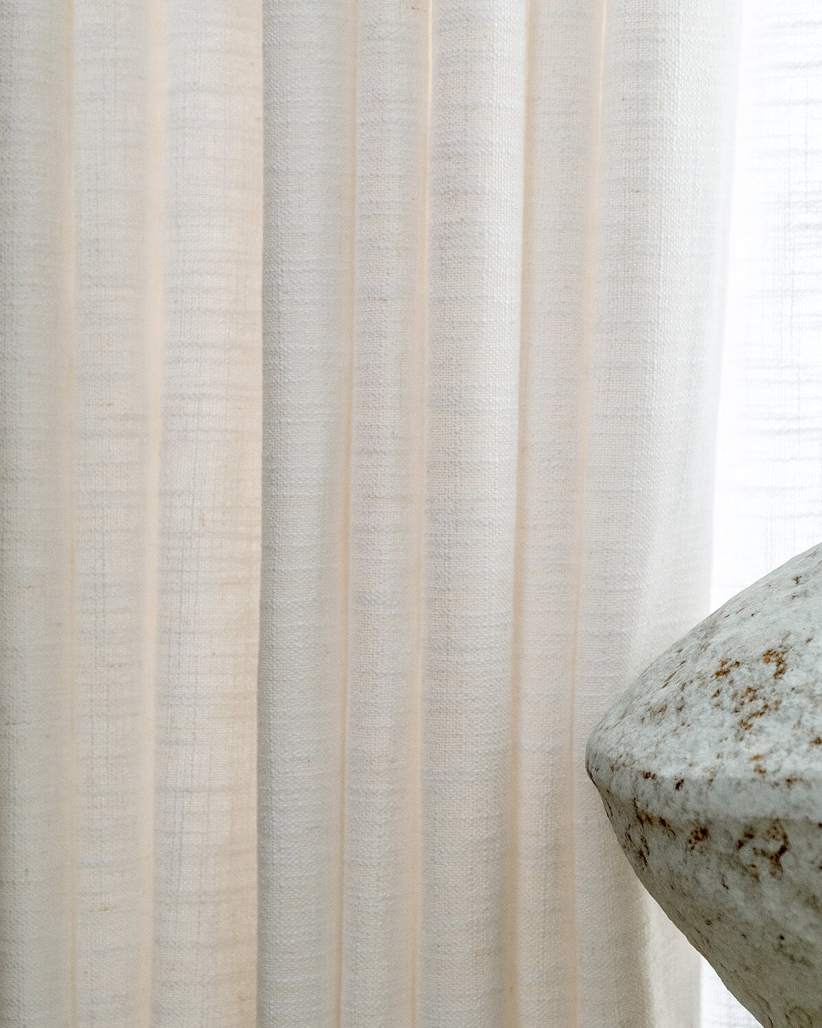 Lumi Neutral Linen Blend Curtains for Living Room & Dining Room