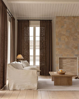 Warm Brown Linen Curtains – Pinch Pleated, Blackout & Elegant Drapes for Living Room & Dining Room (Zen)