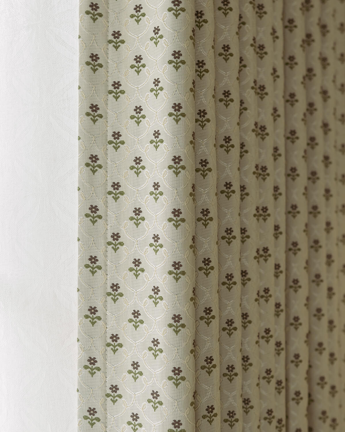 Aurelia Jacquard Floral Pinch Pleated Curtains