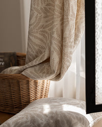 Mila Leaf Pattern Pinch Pleated Drape