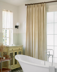 Thea Striped Pinch Pleated Curtains