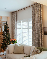 English Country Cottage Curtains – Charming Hawthorn Berry Jacquard, Room Darkening for Living Room & Bedroom (Maribel)