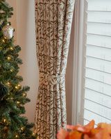 English Country Cottage Curtains – Charming Hawthorn Berry Jacquard, Room Darkening for Living Room & Bedroom (Maribel)