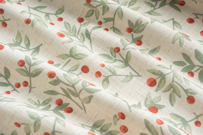 Natural Linen Texture & Delicate Botanical Prints