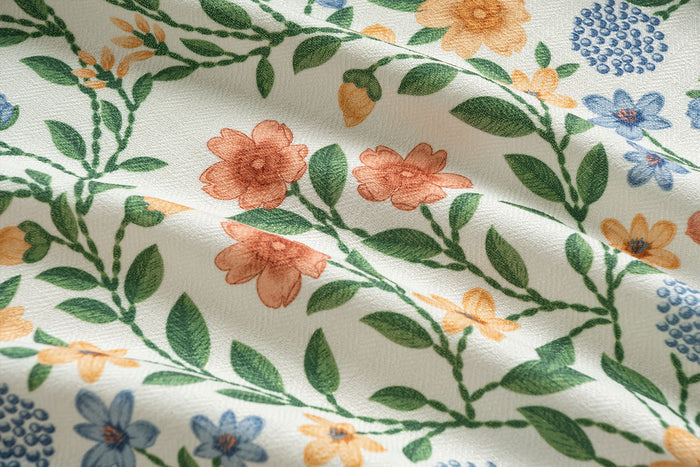 Natural Linen Texture & Botanical Beauty