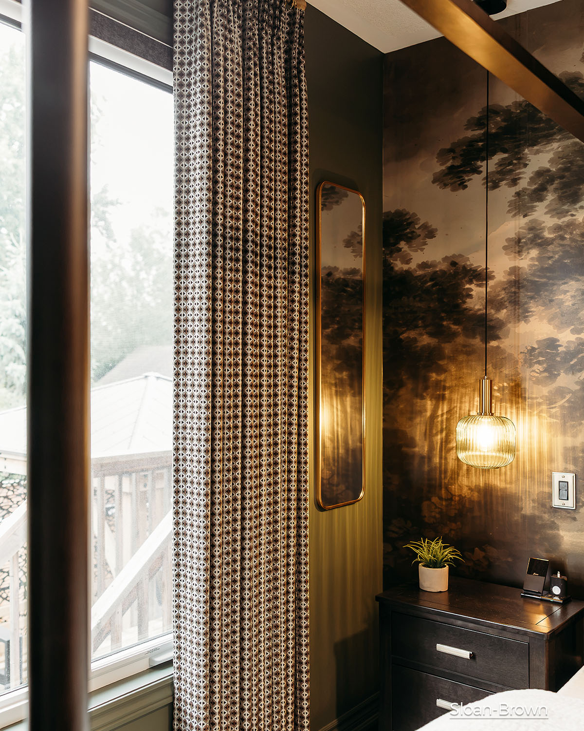 Sloan Art Deco Trellis Jacquard Curtains