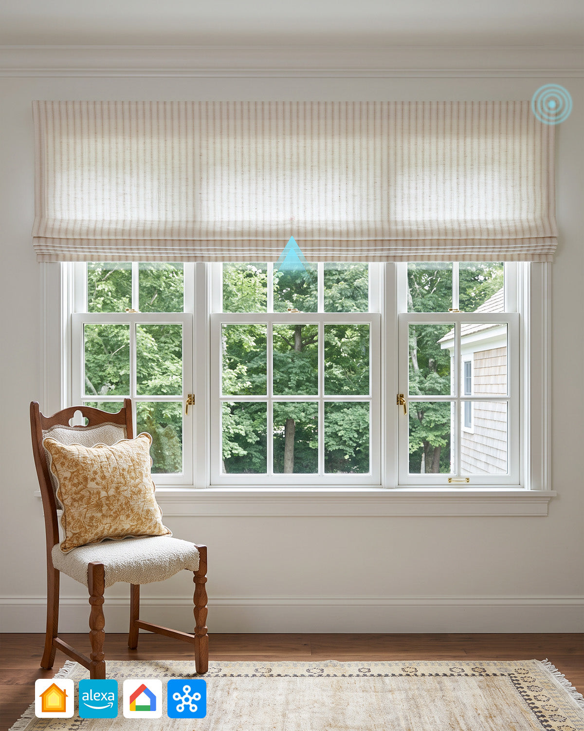 Willow Custom Motorized Roman Shades