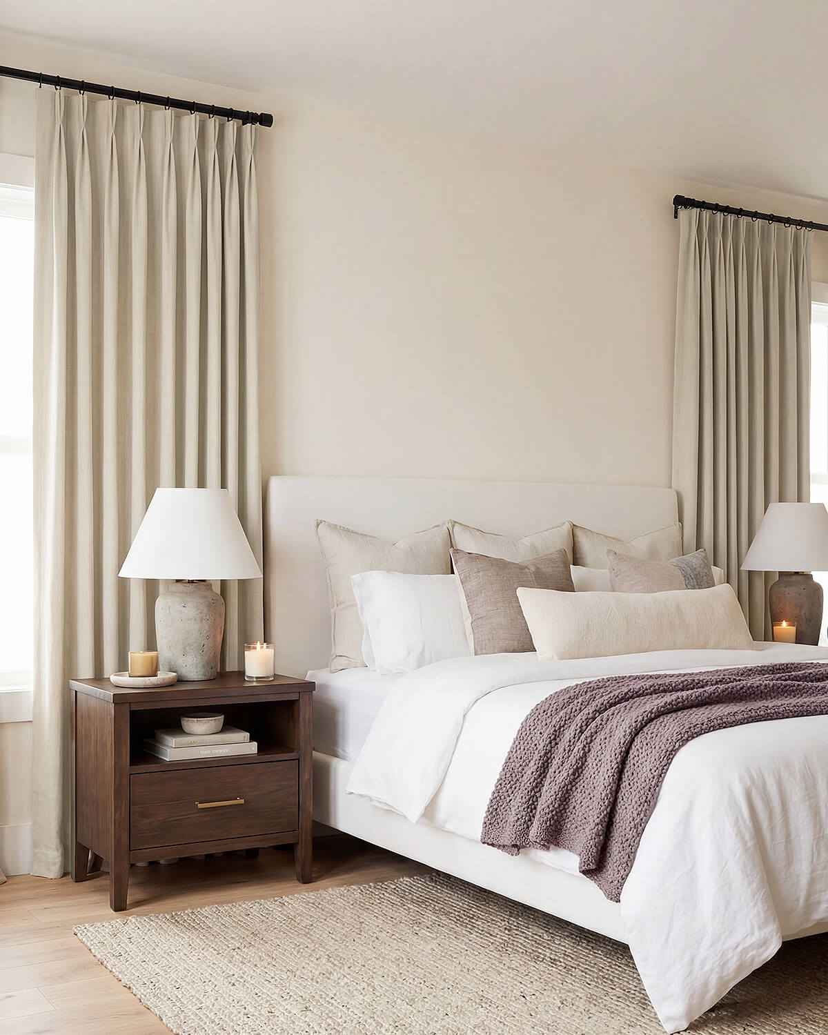 Nora Chenille Curtains – Pinch Pleat Design for Privacy & Blackout, in Bedrooms & Living Room