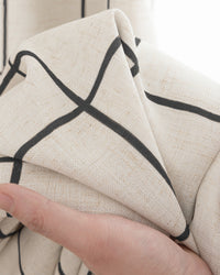 Brooke Plaid Linen Blend Pinch Pleated Curtains