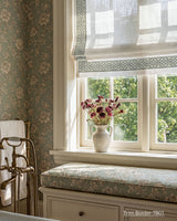 Custom Roman Shade with Trim Cordless