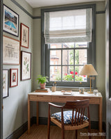 Custom Roman Shade with Trim Cordless