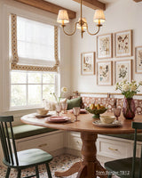 Custom Roman Shade with Trim Valance Motorized