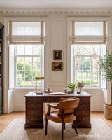 Custom Roman Shade with Trim Valance Motorized