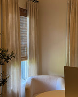 Zaria Delicate Striped Pattern Pleated Drape