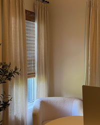 Zaria Delicate Striped Pattern Pleated Drape