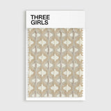 A fabric swatch for the Sloan curtain, showcasing its intricate jacquard weave in a repeating geometric pattern